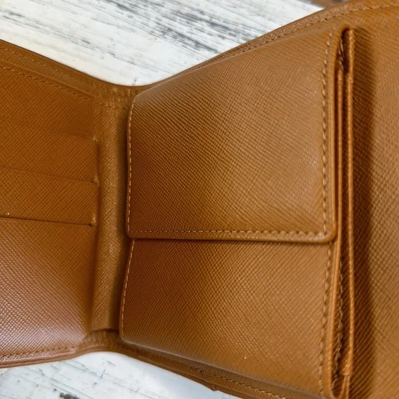 Louis Vuitton beige monogram Mini Lin Canvas Compact wallet
